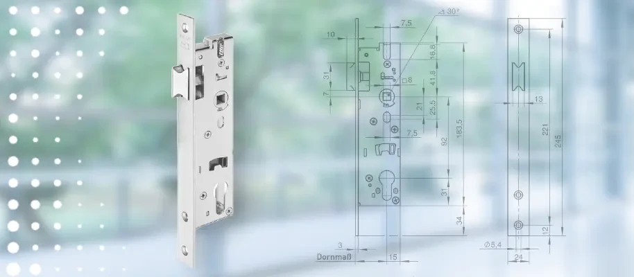 Vgradna ključavnica z jezičkom 138F