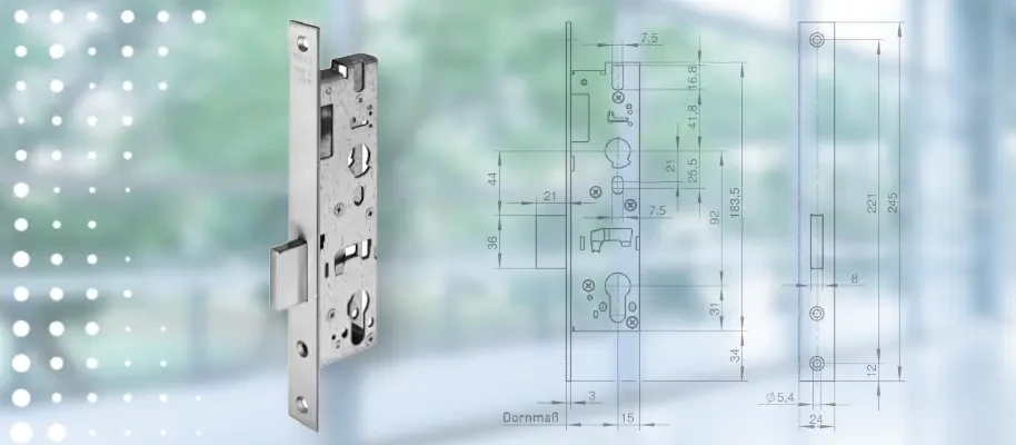 Vgradna ključavnica z zasunom 138R